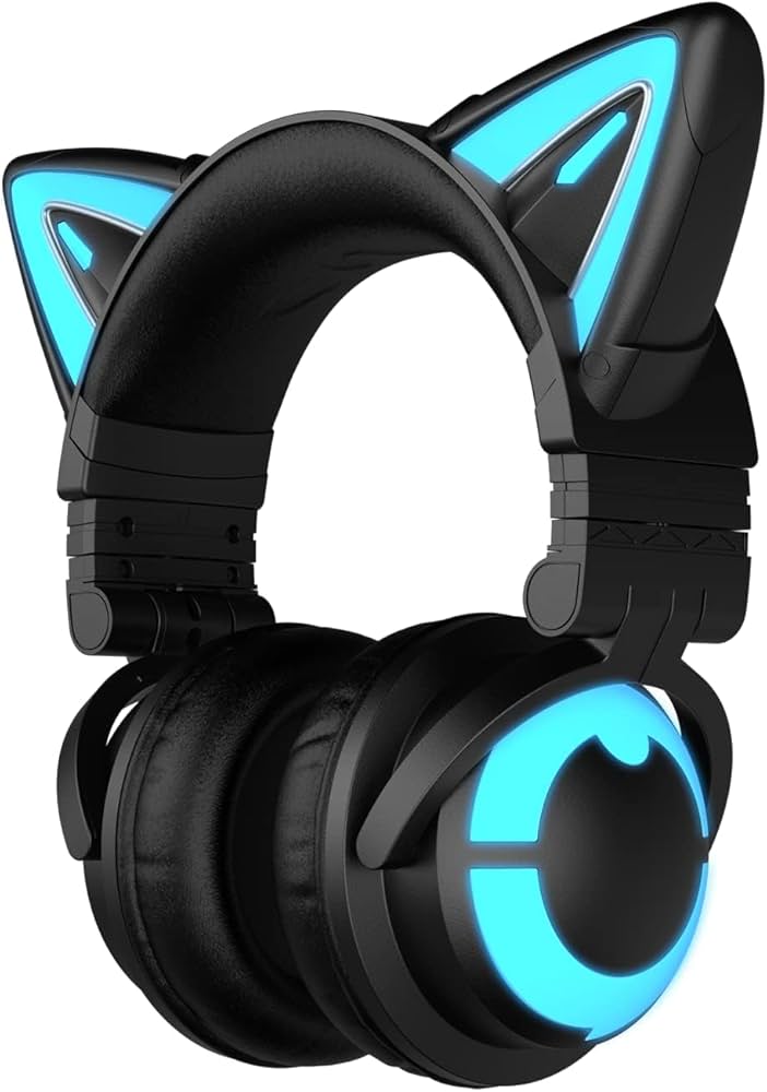 Amazon.com: YOWU Cat Ear Headphones, Cute Cat Ear Gaming Headsets