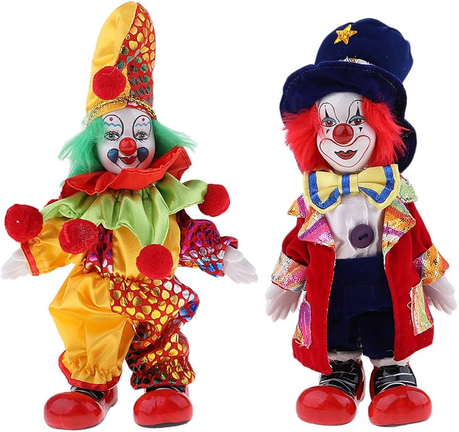 人形 ピンクの布製ピエロ人形 人形 ピンクの布製ピエロ人形