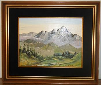 Amazon.co.jp: 真作 絵画 松井貞人 油彩6号 清水平 人気作家 逸品 M74