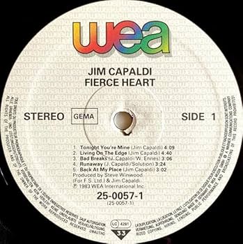 Amazon.com: Jim Capaldi - Fierce Heart - WEA - 25-0057-1: CDs & Vinyl
