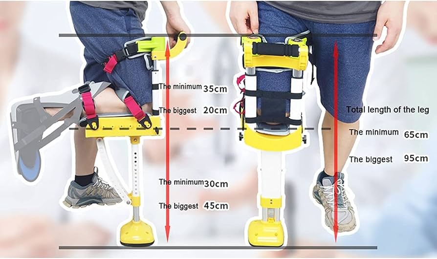 Amazon.co.jp: ハンズフリー松葉杖、松葉杖の代替品フリー膝松葉杖脚