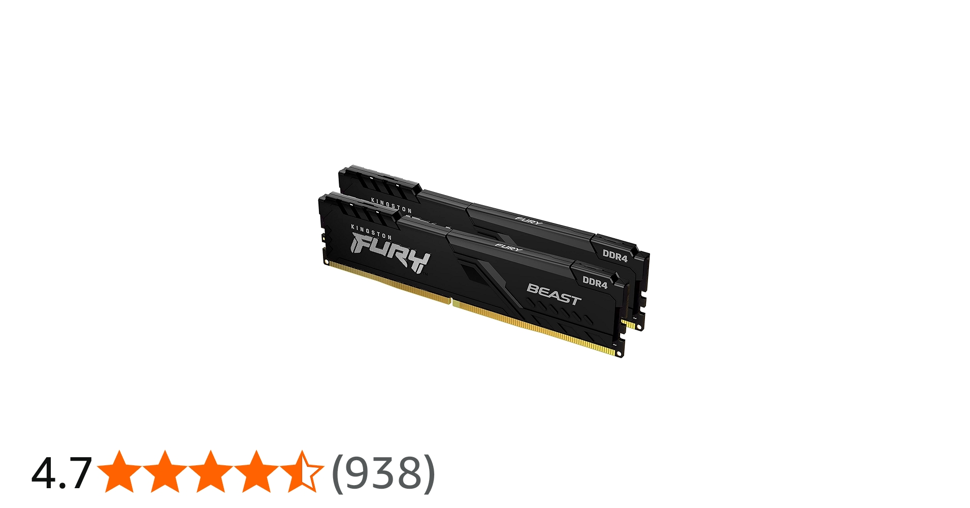 Kingston FURY Beast 32GB (2x16GB) 3200MHz DDR4 CL16 Desktop Memory