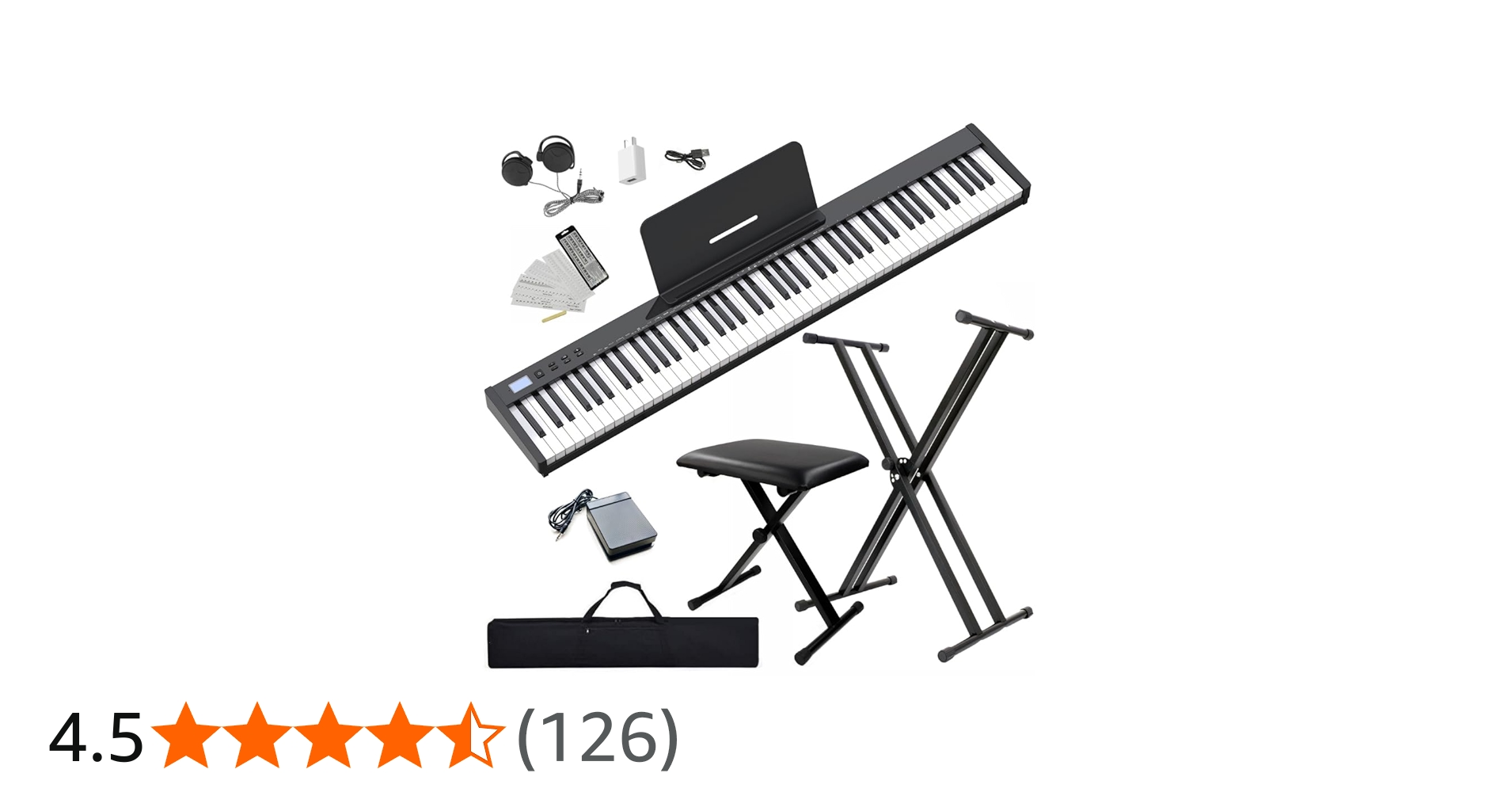 Amazon | 【イススタンドセット】ニコマク NikoMaku 電子ピアノ 88鍵盤