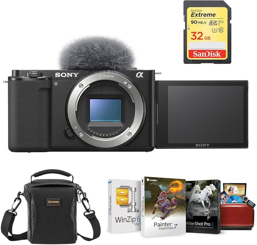 Amazon.com : Sony ZV-E10 Mirrorless Camera, Black Bundle with