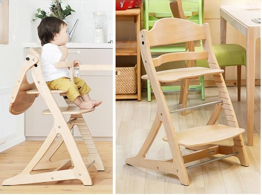大和屋 すくすくチェアプラス テーブル付 ハイチェア ナチュラル