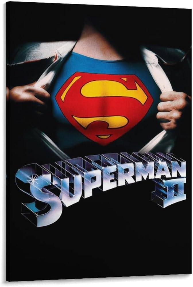 Amazon.co.jp: 映画ポスター スーパーマン キャンバスアートポスターと