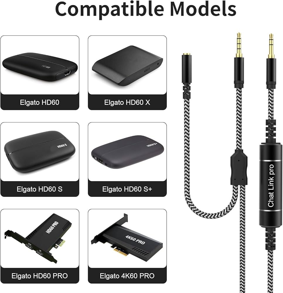 Amazon.com: Gneinour Chat Link Pro Cable Compatible with Elgato