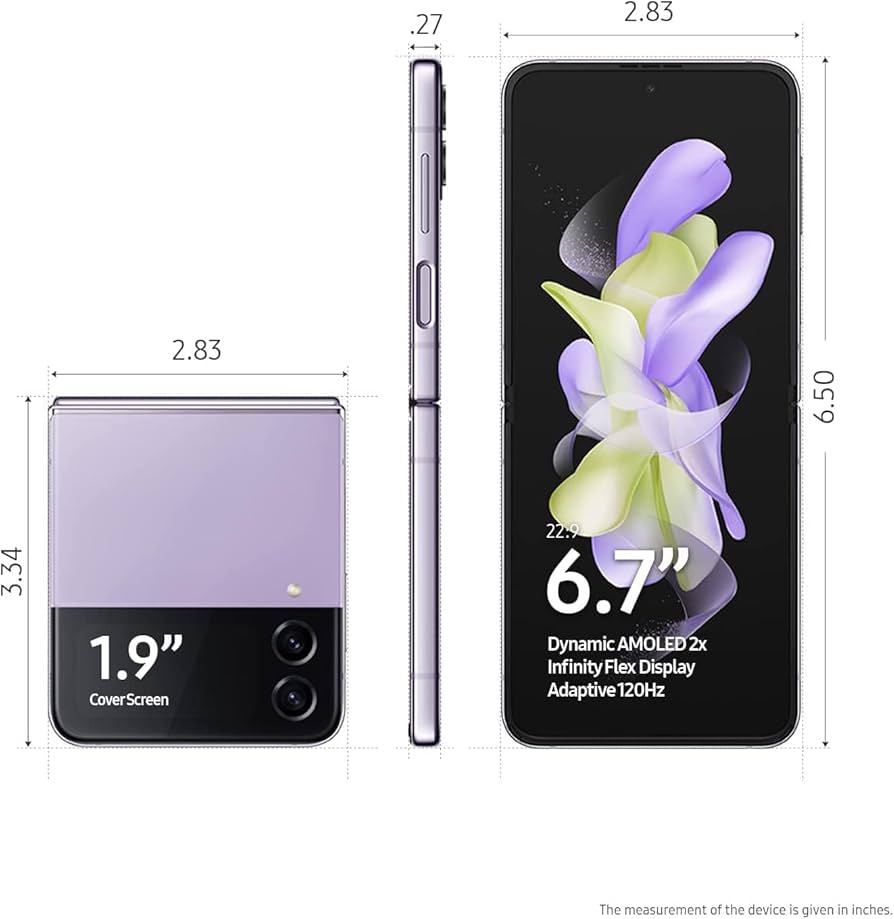 Amazon.com: Samsung Galaxy Z Flip 4 5G, US Version, 128GB, Bora