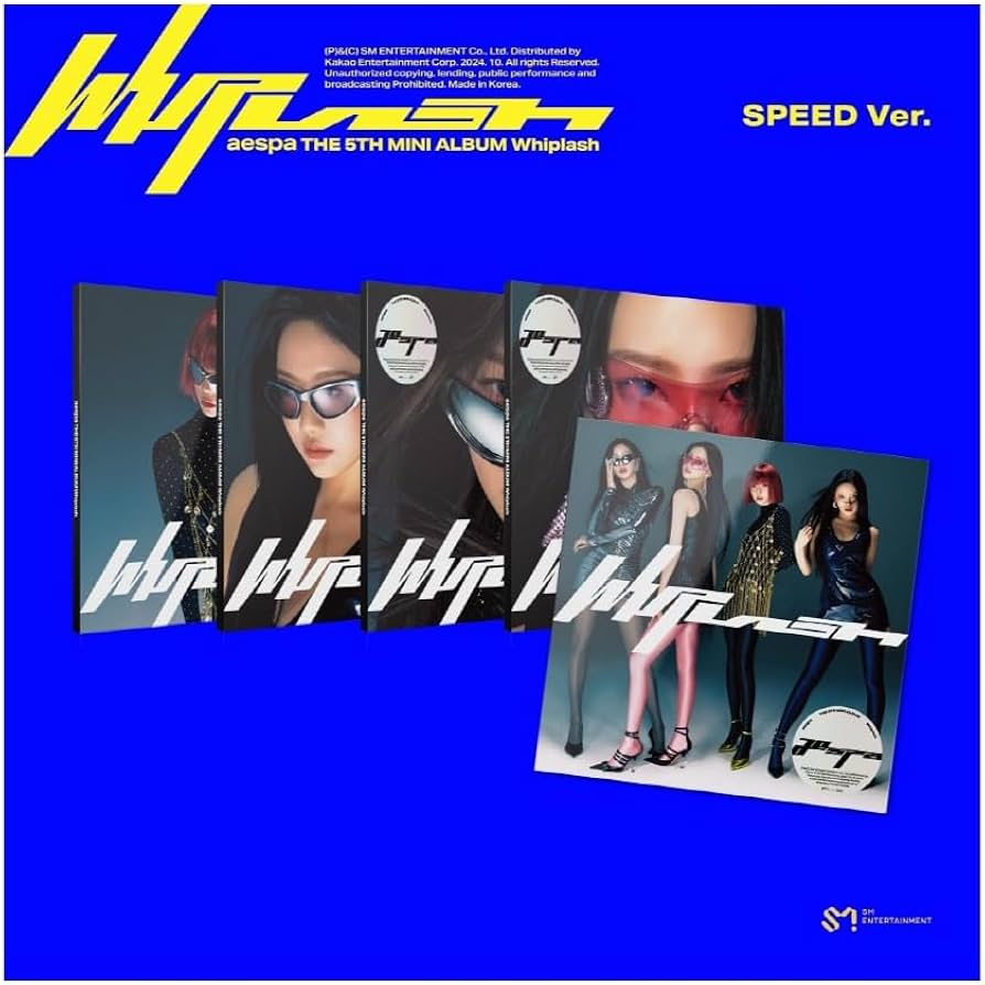 Amazon.com: aespa - 5th Mini Album Whiplash Speed Random version