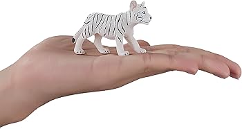 Amazon.com: MOJO White Tiger cub Standing Toy Figure : Toys & Games