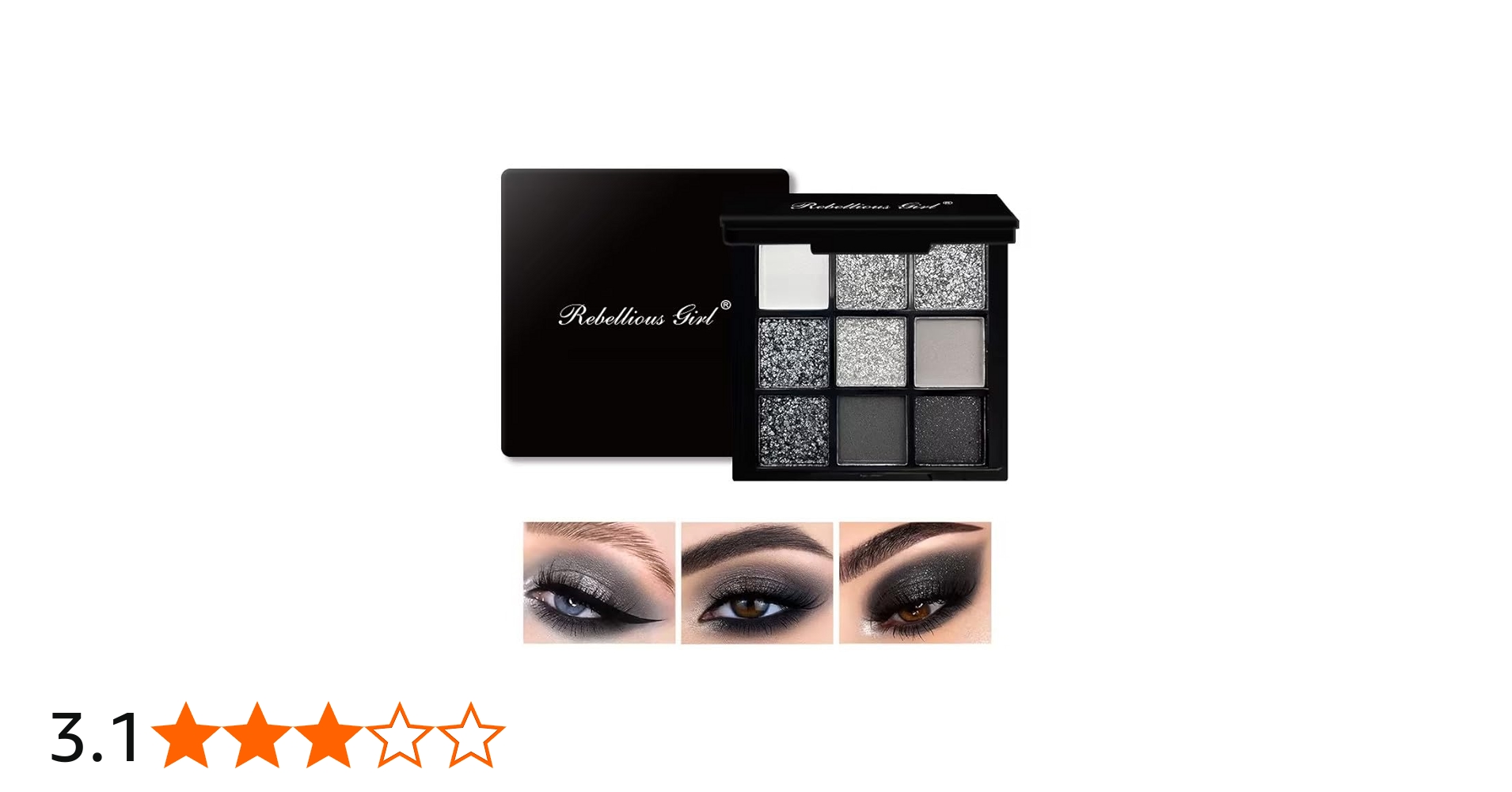 Amazon.co.jp: パンクスモークグリッターアイシャドウ9色、パレット