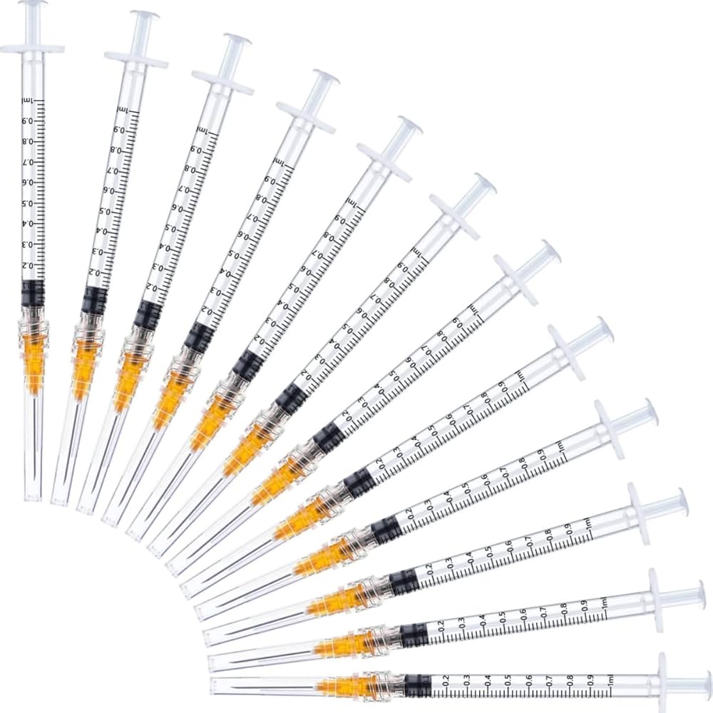 Amazon.com: Ulove Prs 100 Pack 1ml Industrial Syringes with 25Ga 1