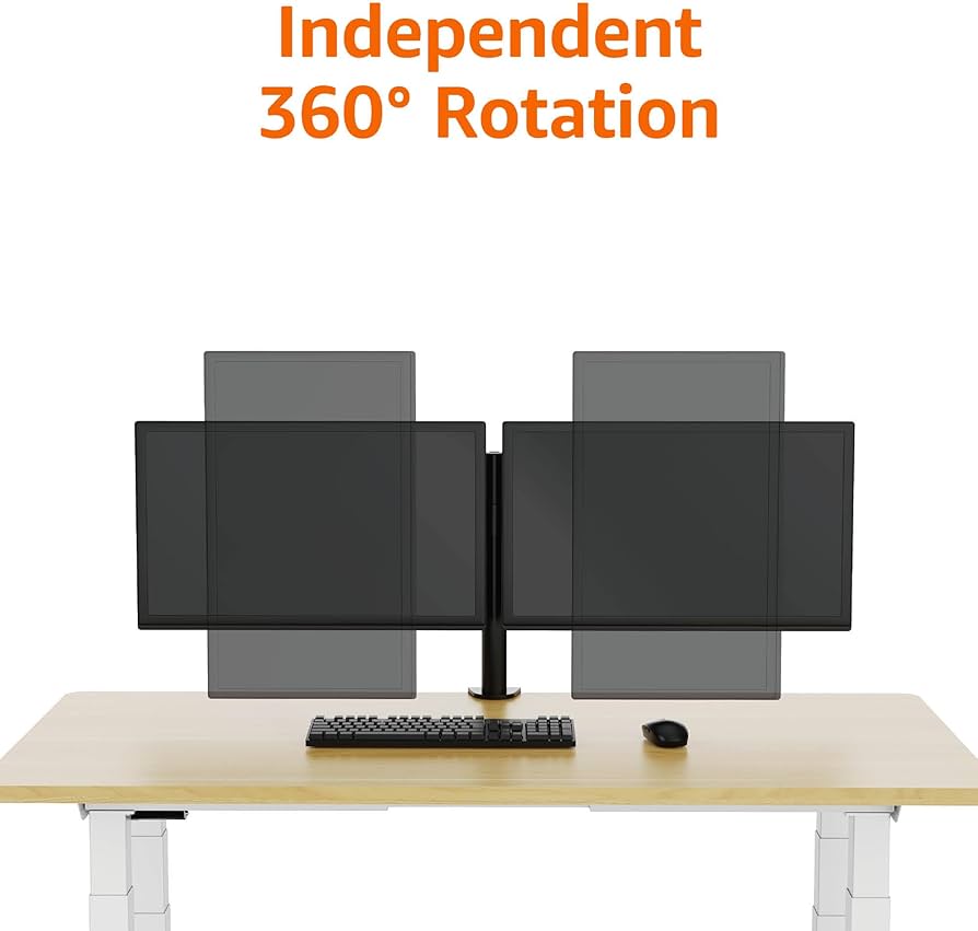 Amazon.co.jp: Amazonベーシック デュアルモニタースタンド 高さ調節