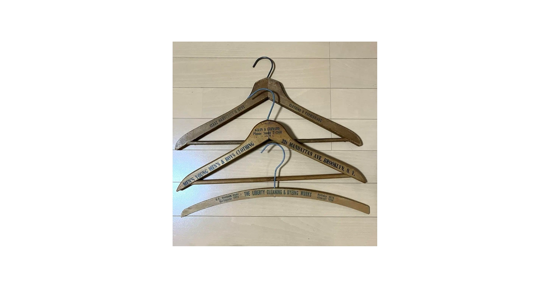 Amazon.co.jp: ヴィンテージ アンティークハンガー 木製 ハンガー 3本