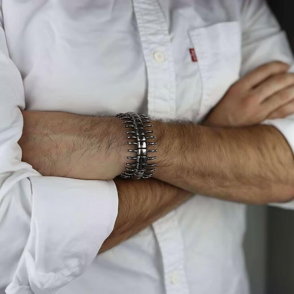 Amazon | COOLSTEELANDBEYOND メンズステンレススチールムカデ