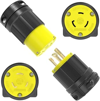 Journeyman-Pro NEMA L6-20 Plug & Connector Set, NEMA L6-20R & L6