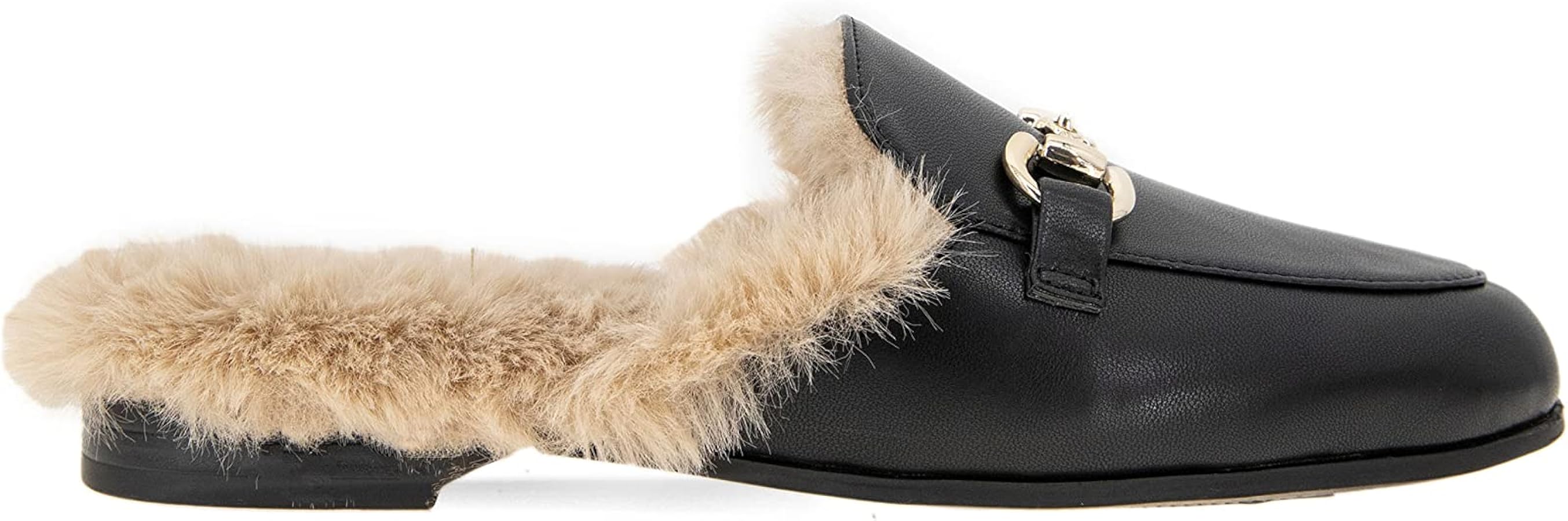 Amazon.com | BCBGeneration ZORIE-2, Flat Fur Lined Mule, Black