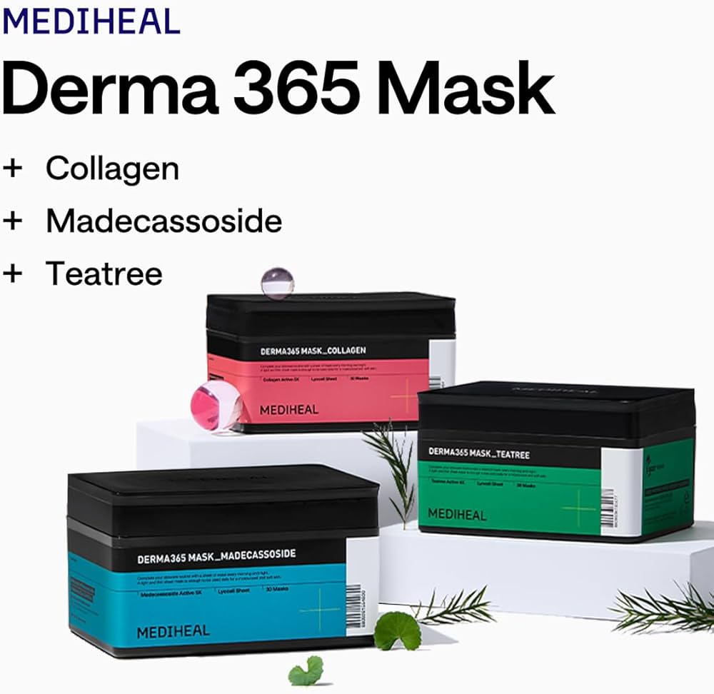 Amazon.com : Mediheal Derma 365 Collagen Mask (30 Masks) - Daily