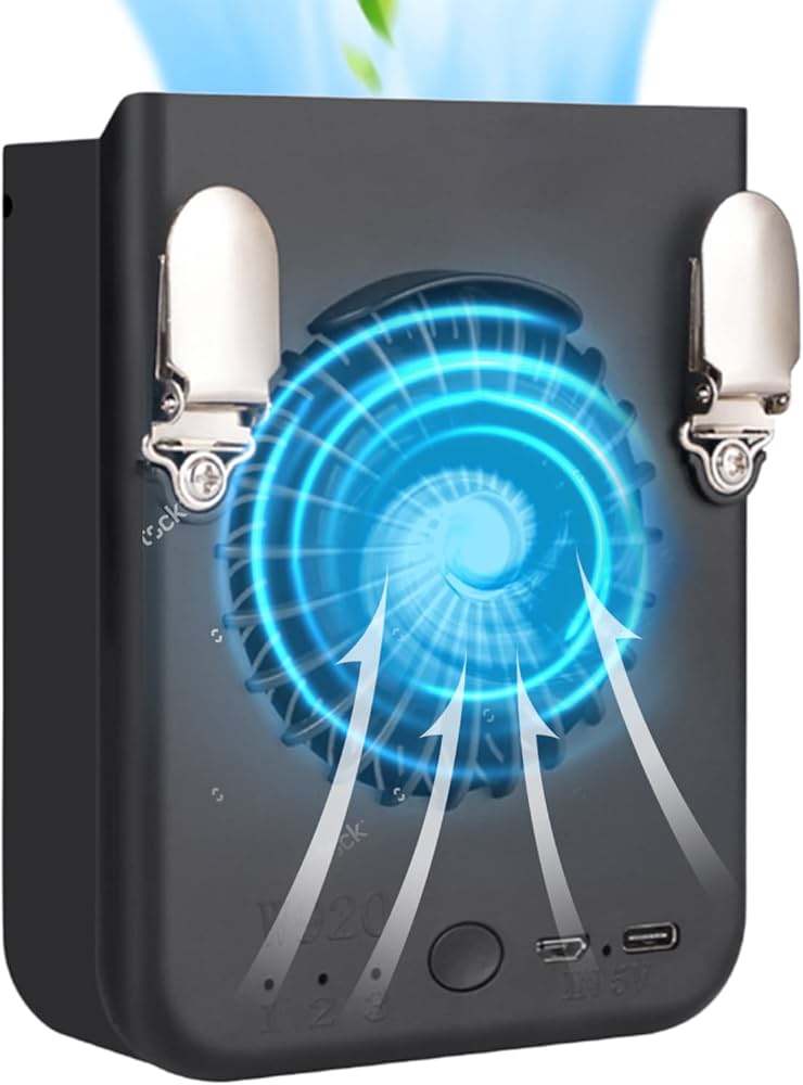 Amazon | DUKUSEEK 腰掛け扇風機10W超大風量最大11m/sベルトファン 腰