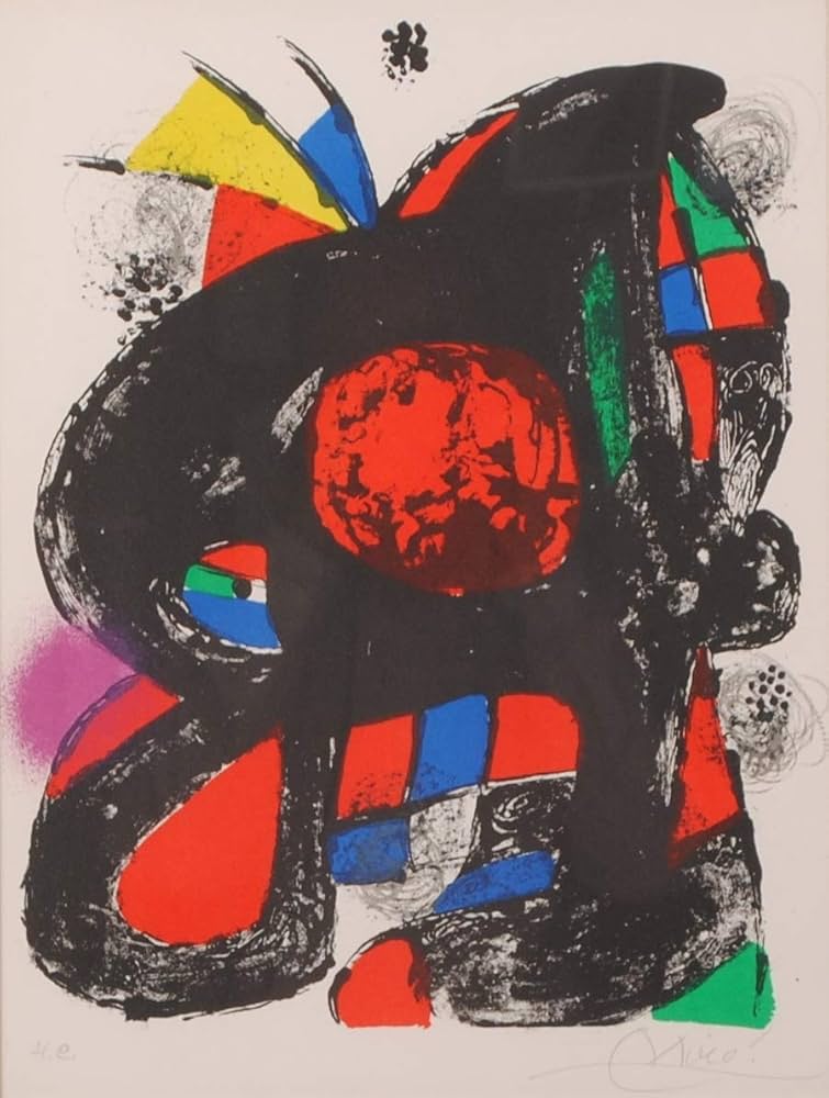 Amazon | ジョアン・ミロ ジョアン・ミロ リトグラフ 4 絵画 抽象画