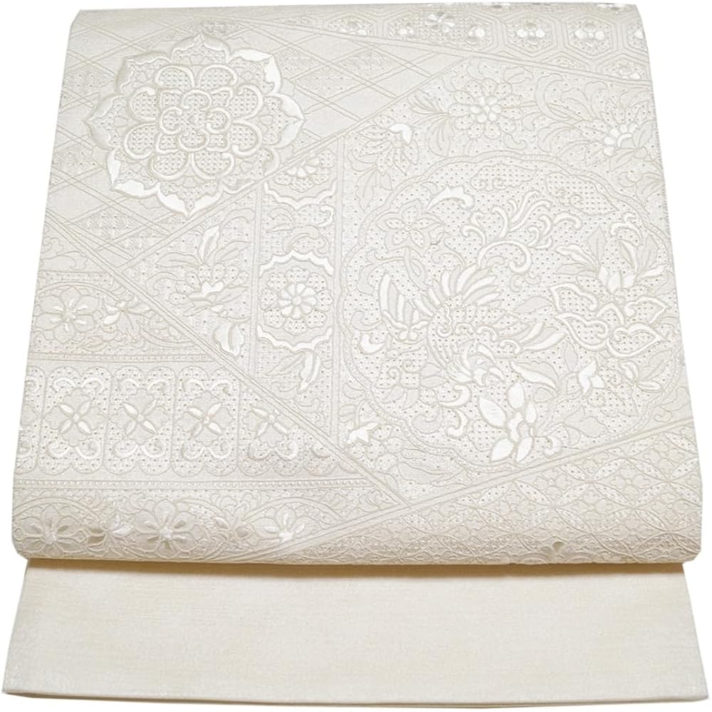 Amazon | 袋帯 スワトウ刺繍 取方に鳳凰・華文・更紗模様 金通し