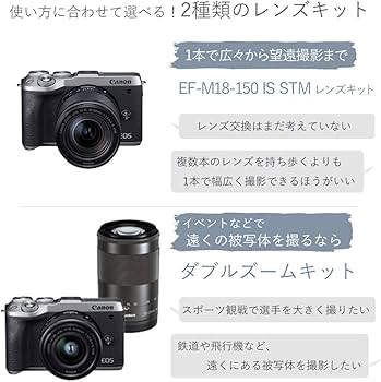 Amazon | Canon ミラーレス一眼カメラ EOS M6 Mark II ダブルズーム