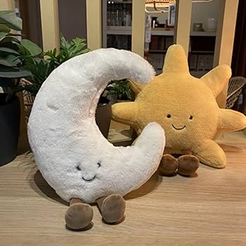 Amazon.com: OUKEYI Amuseable Sun Moon Plush Toy,Soft Sun Plush