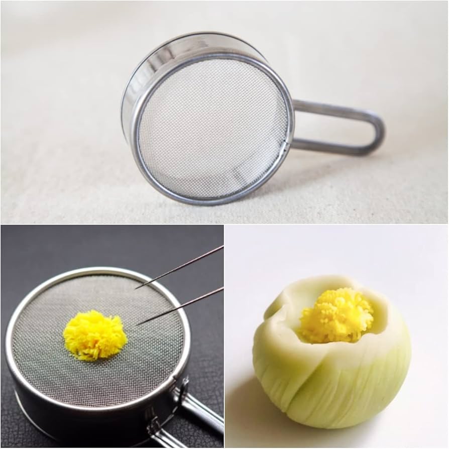 Amazon | KENNKUNN 和菓子道具セット【 4種類の木彫千筋板、絹布巾