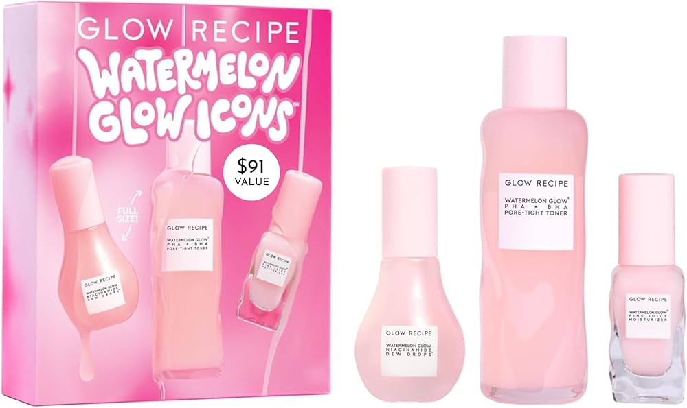 Amazon.com: Glow Recipe Watermelon Glow Icons Skin Care Gift Set