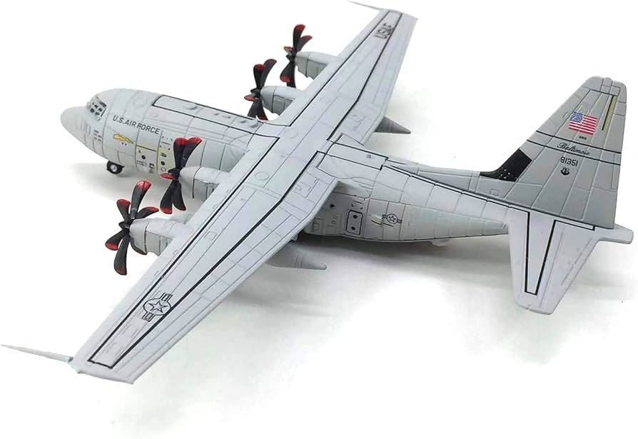 Amazon | 1/200スケールUSAF C-130ハーキュリーズ輸送機モデル合金