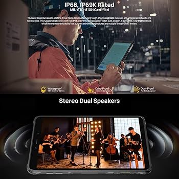 Amazon.co.jp: Ulefone ARMOR PAD 8.0インチ頑丈タブレット、IP68