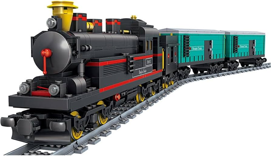 Amazon.co.jp: SL機関車+カーゴトレイン 841Blocks : おもちゃ