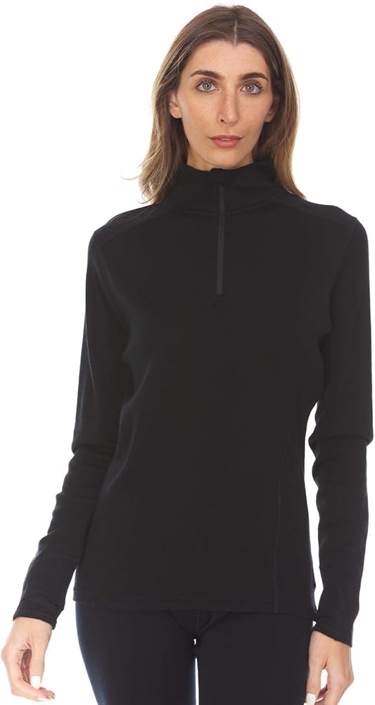 Amazon.com: 100% Merino Wool - Midweight Womens 1/4 Zip - Midlayer