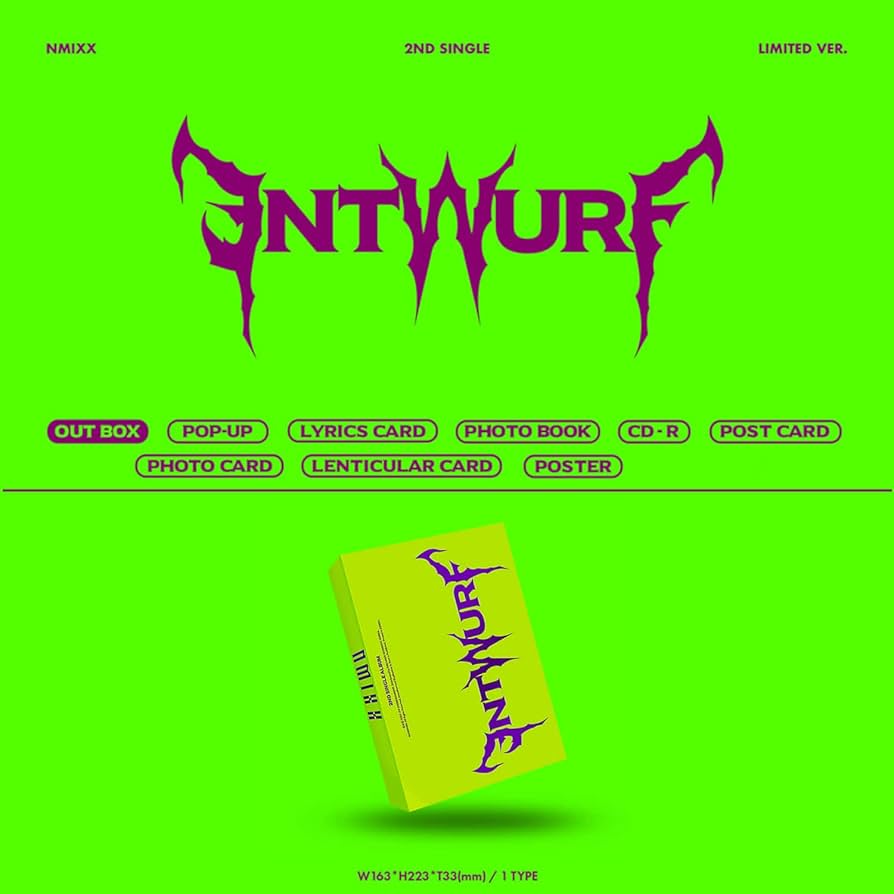 NMIXX - 2nd Single Album [ENTWURF] (Limited Ver.) Out Box + Pop-Up