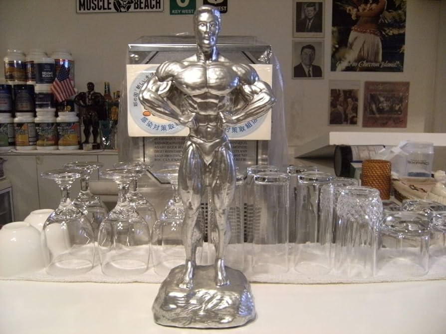 Amazon.co.jp: 選手権大会 ボディビル トロフィー 置物 オブジェ