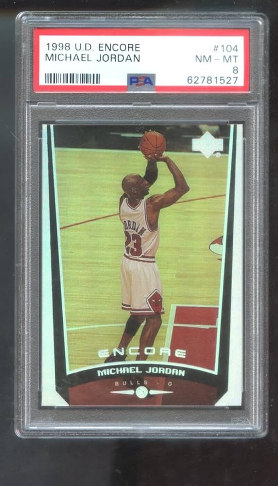 Amazon.com: 1998-99 Upper Deck Encore #104 Michael Jordan PSA 8