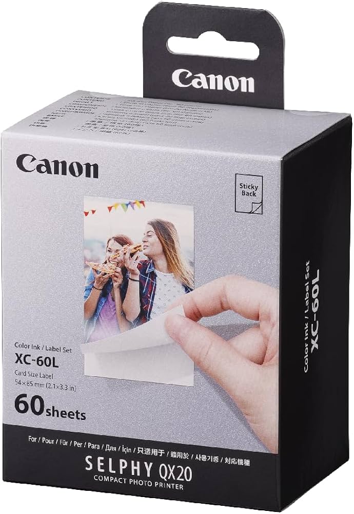 Amazon | Canon XC-60L カラーインク/ペーパーセット SELPHY QX20