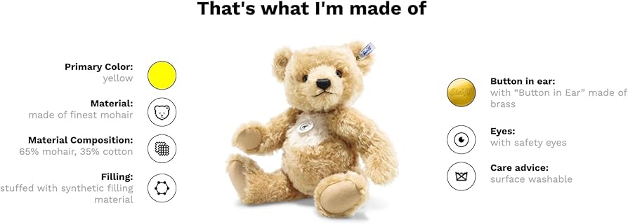 Amazon.co.jp: シュタイフ(Steiff) テディベア パディ 140周年記念作品