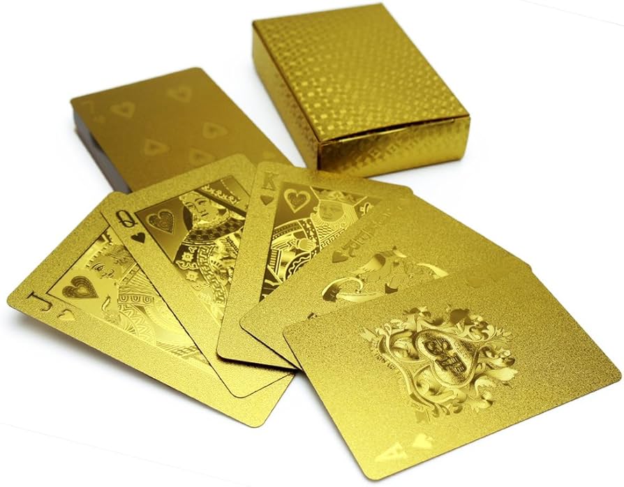 Amazon.co.jp: PLAYING CARDS トランプ 金のトランプ 黒のトランプ