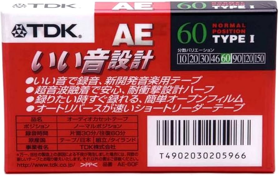 Amazon.co.jp: TDK カセットテープ いい音設計 60分 AE-60F : Electronics