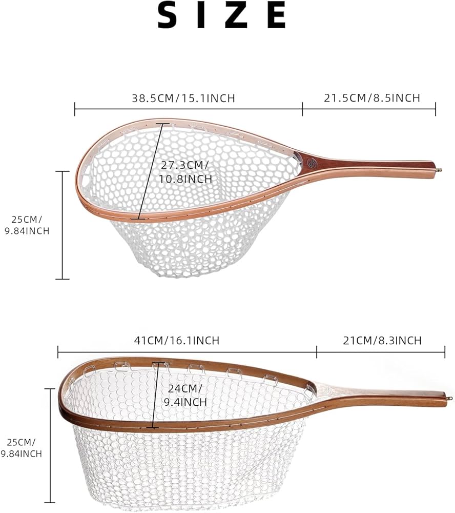 Amazon.co.jp: 漁網 フライフィッシングランディングネット ソフト