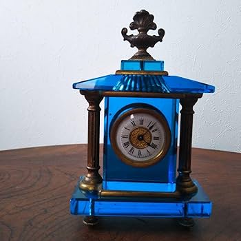 Amazon.co.jp: 精工舎 ウランガラス ブルー 宮形 置時計 時計 : ホーム