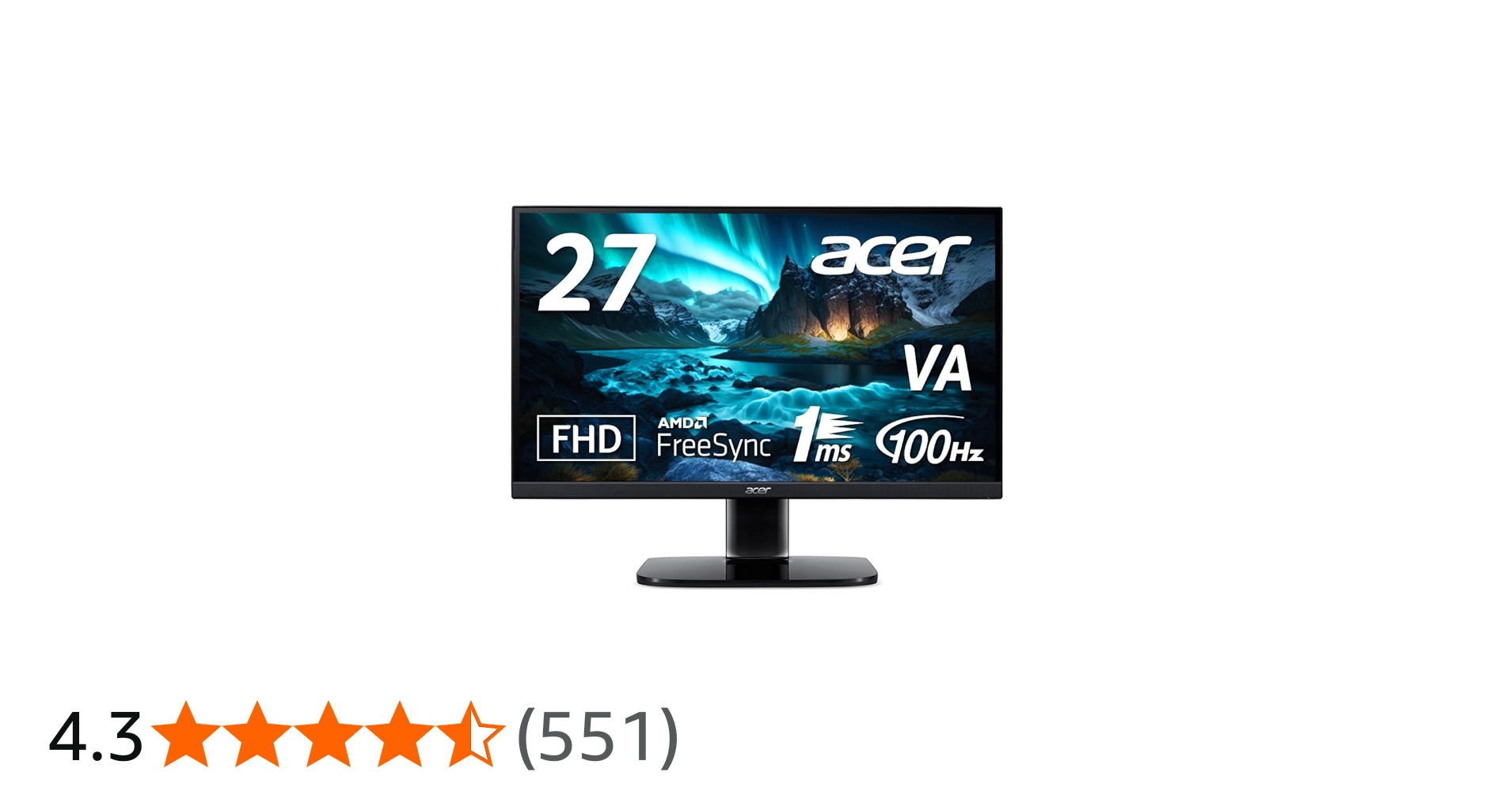 Amazon.co.jp: 日本エイサー 【Amazon.co.jp限定】Acer モニター 27