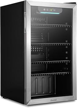 Amazon | Shelddi 冷蔵庫 93L おしゃれ コンプレッサー式 小型 透明