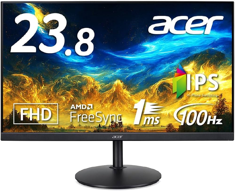 Amazon.co.jp: Acer モニター 23.8インチ IPS フルHD 100Hz 1ms 高さ