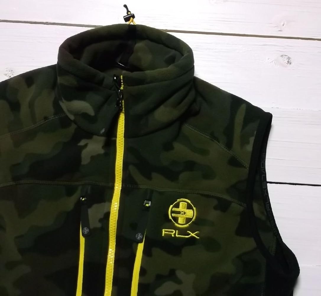 Amazon | (RLX ラルフローレン) フリースベスト カモフラージュ 迷彩