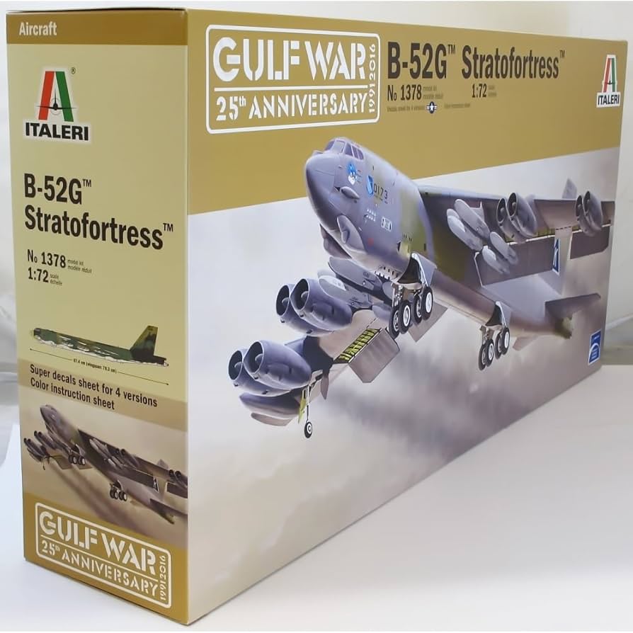 Amazon.com: Italeri ITA1378S 1/72 B-52G Strat Fortress Toy, Grey