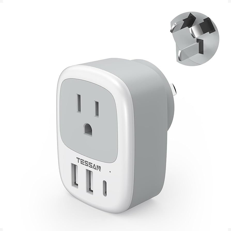 Amazon.co.jp: オーストラリア 変換プラグ o型 usb-c付き TESSAN 海外