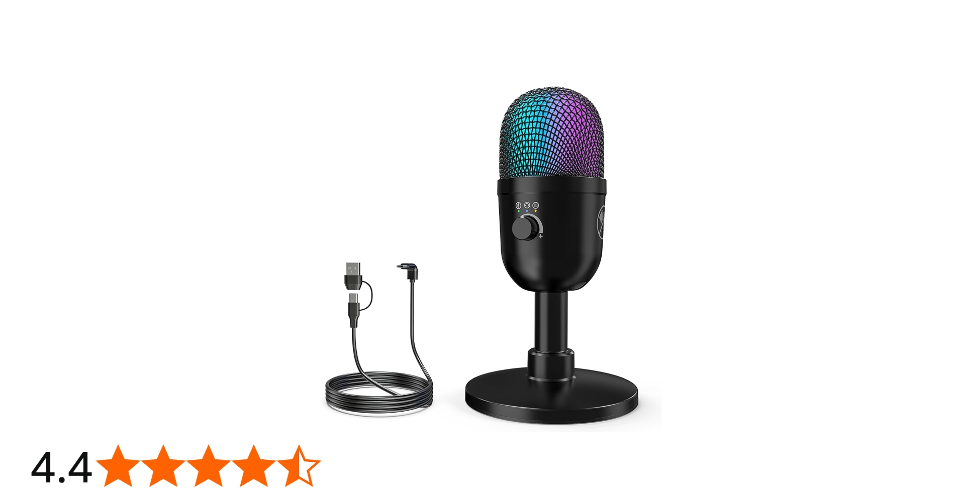 Amazon.co.jp: ZealSound マイク – USBコンデンサーマイク ミュート