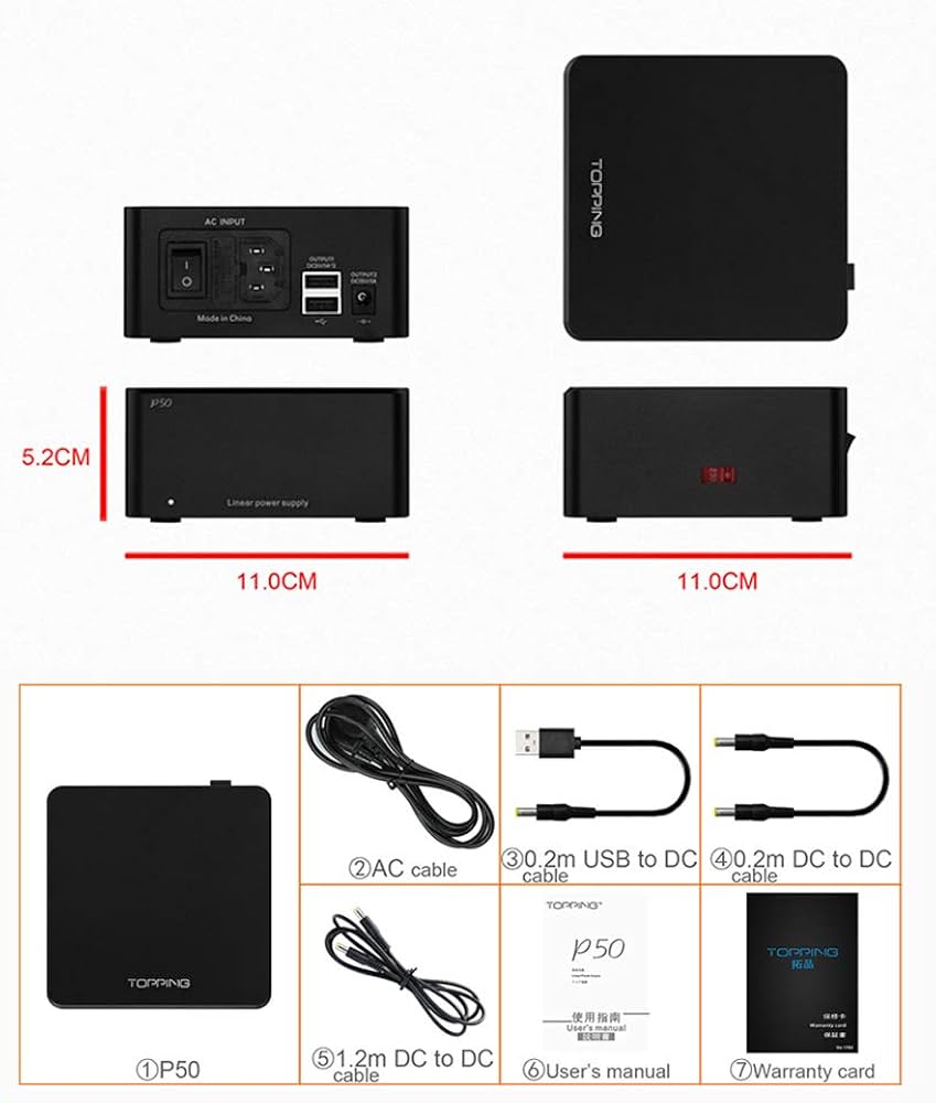 Amazon.com: Topping P50 Linear Power Supply - 5V 1A and 15V 1A
